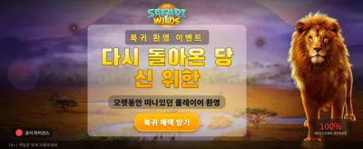 사파리 와일드의 야생적 승리 banner